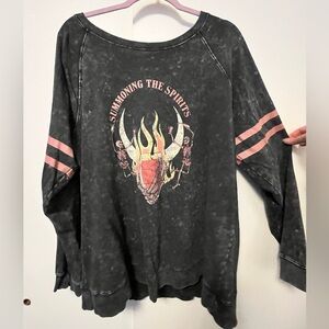 Torrid Black Graphic 'Summoning The Spirits' Long Sleeve Top